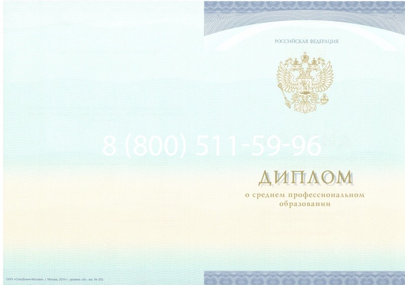Заказать Диплом о среднем образовании (Спецбланк) 2014-2024 года в Раменском