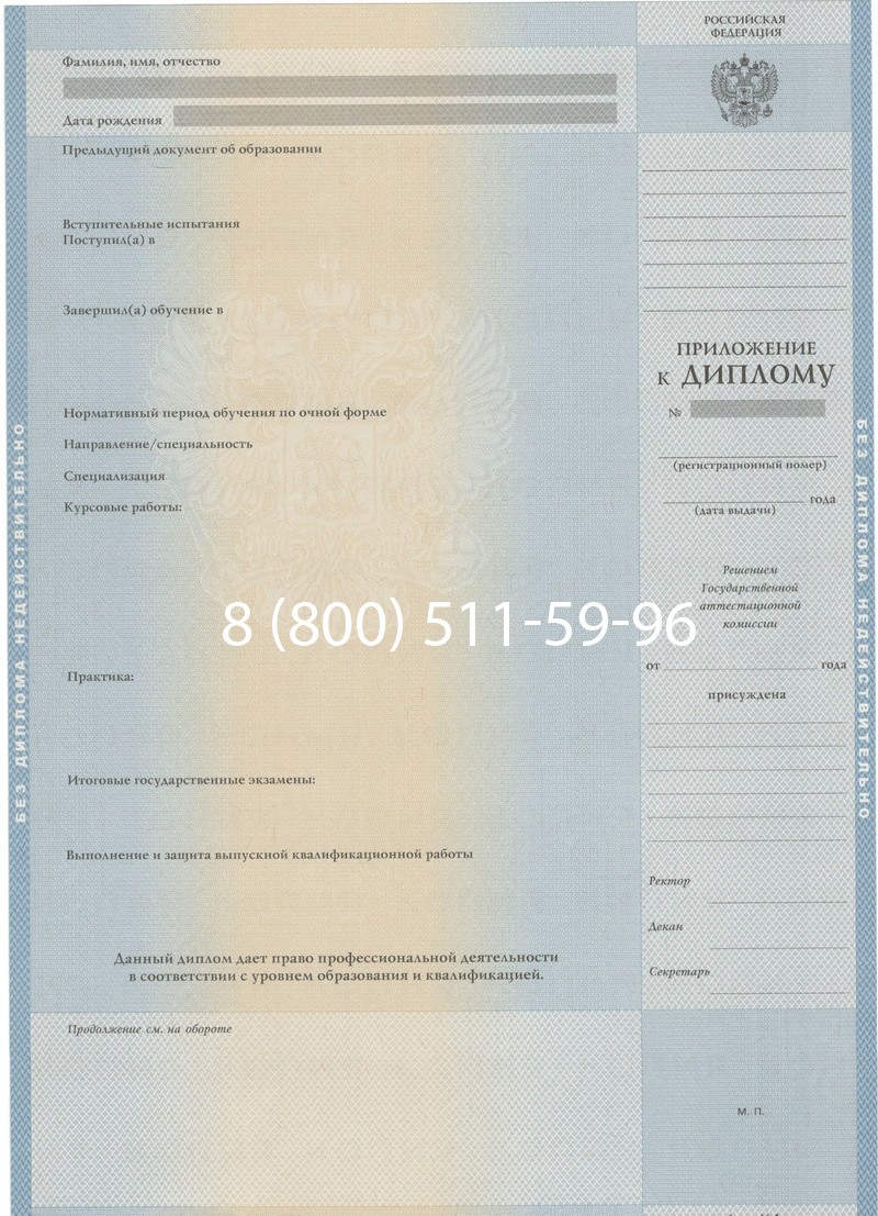 Купить Диплом о высшем образовании 1997-2002 годов в Раменском